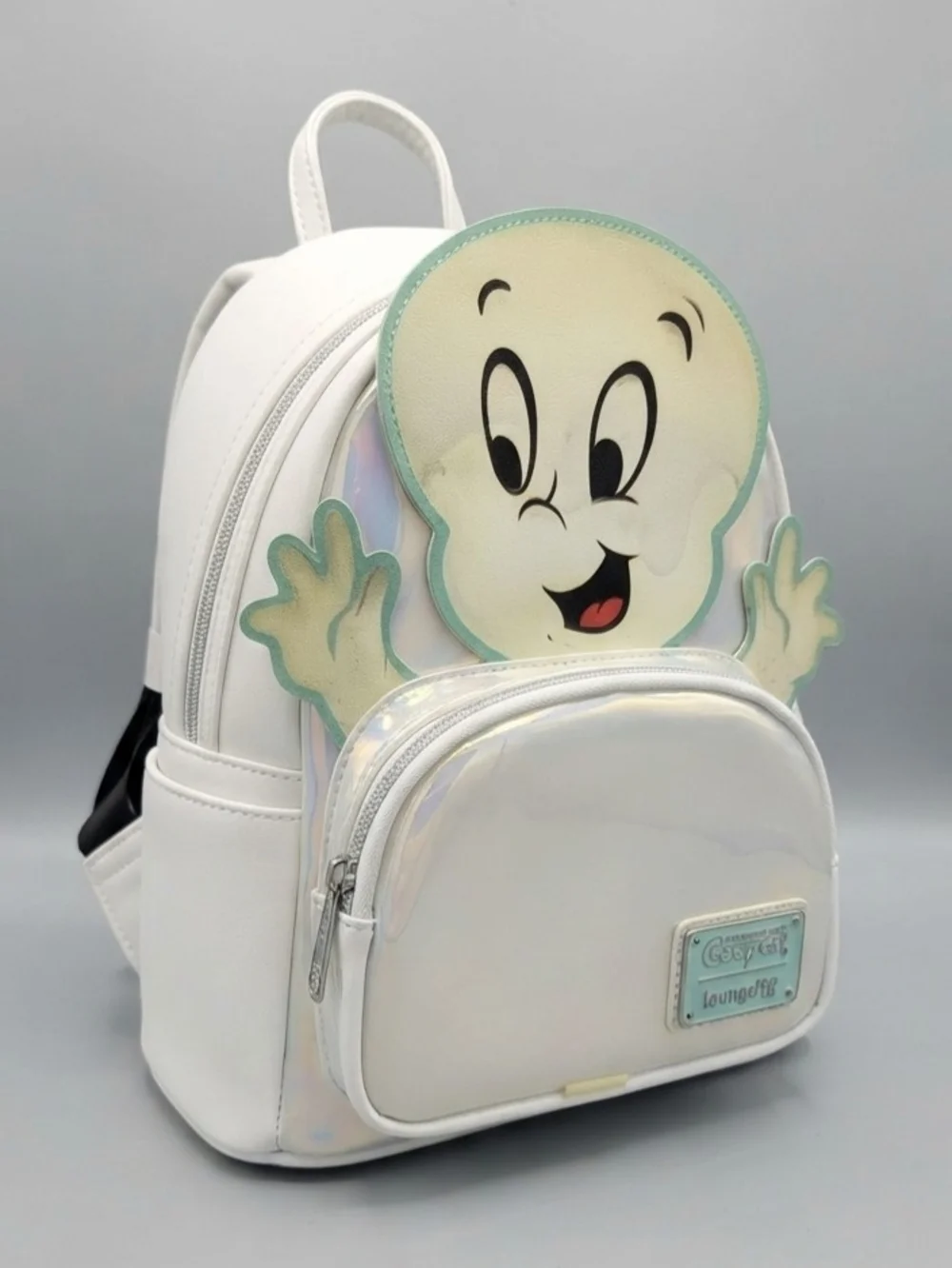 Loungefly White Iridescent Casper Mini Backpack